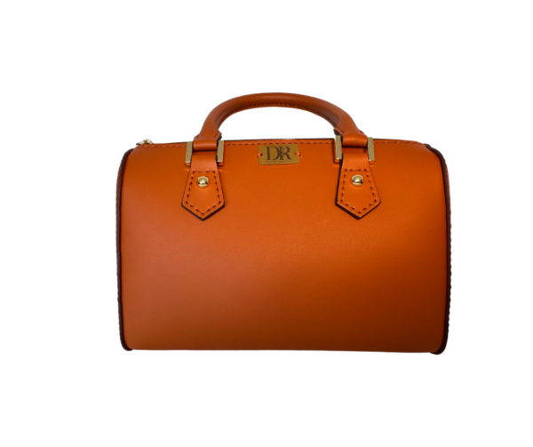 Sac Havane fleurs dorées en cuir peint à la main