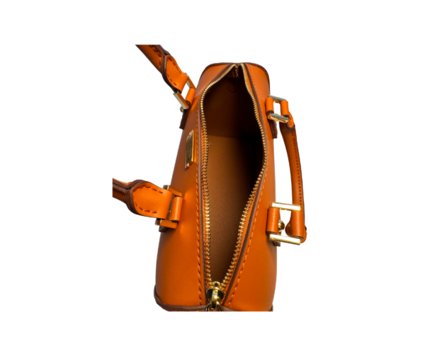 Sac Havane fleurs dorées en cuir peint à la main