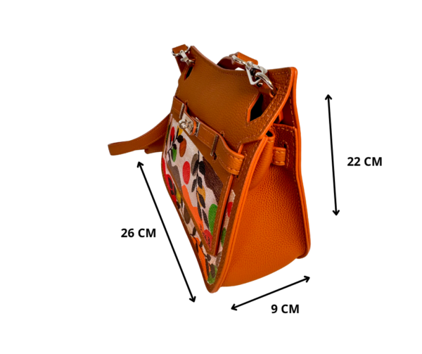 Sac Manja Mosaïque végétale en cuir – Sac artisanal unique