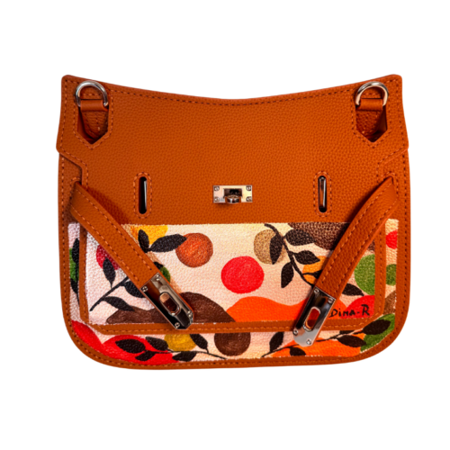 Sac Manja Mosaïque végétale en cuir – Sac artisanal unique